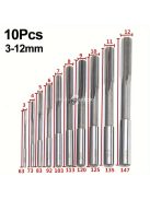 10 darabos gyorsacél dörzsárcsavar készlet