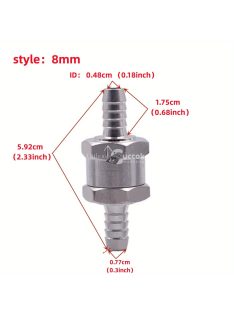 1 db egyirányú üzemanyag visszacsapó szelep