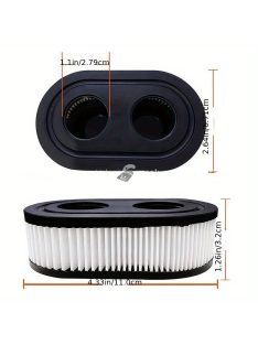   2 db, fűnyíró légszűrő, kompatibilis a Briggs And Stratton 593260, 798452 sorozatú motorokkal