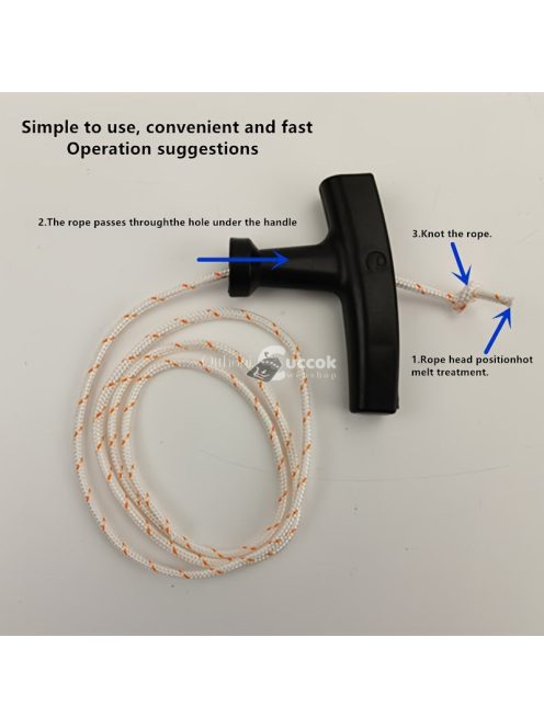 5db 3 mm-es húzózsinór 2 indítókarral
