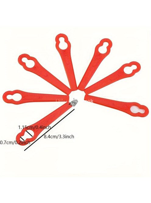 100db Műanyag Fűnyíró Kefe Penge Csereszer