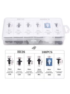 100db + doboz 6 méretű rögzítő klip készlet