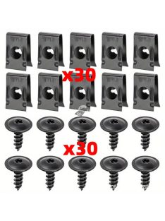 20db Vas U-alakú autós csavaros alapklip