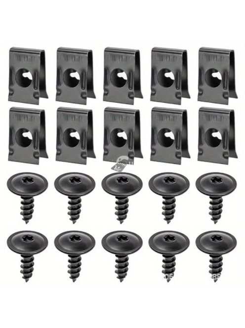 20db Vas U-alakú autós csavaros alapklip