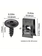 20db Vas U-alakú autós csavaros alapklip