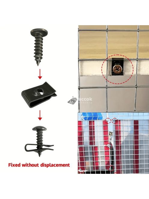 20db Vas U-alakú autós csavaros alapklip