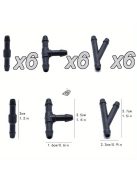 18 darabos Szélvédőmosó Csatlakozó készlet