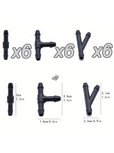 18 darabos Szélvédőmosó Csatlakozó készlet