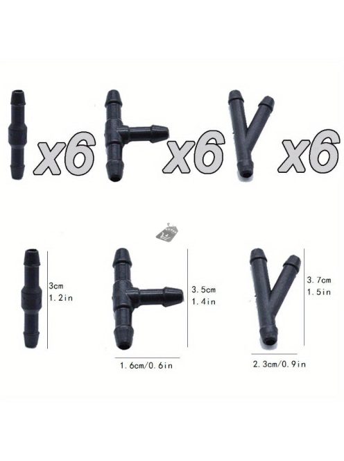 18 darabos Szélvédőmosó Csatlakozó készlet