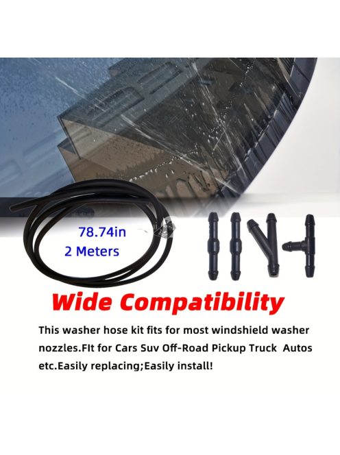 Szélvédőmosó tömlőkészlet - 2 méteres univerzális tömlő