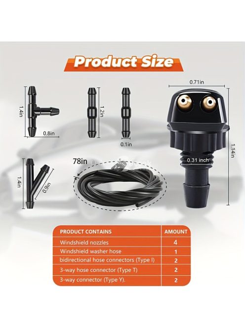 1db Univerzális Stílusú Autós Ablaktörlő Fúvóka