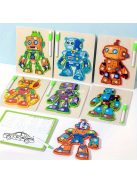 3D Fa Robot Puzzle Bónusz Tollal