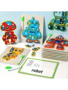 3D Fa Robot Puzzle Bónusz Tollal