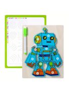 3D Fa Robot Puzzle Bónusz Tollal