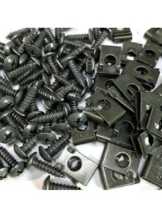   40 darabos autójavító készlet: Tartós vascsavarok és ülésrögzítő klipek, motor sárvédő és lökhárító védőbilincsek - Alapvető autó kiegészítők