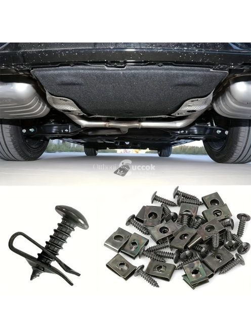 40 darabos autójavító készlet: Tartós vascsavarok és ülésrögzítő klipek, motor sárvédő és lökhárító védőbilincsek - Alapvető autó kiegészítők