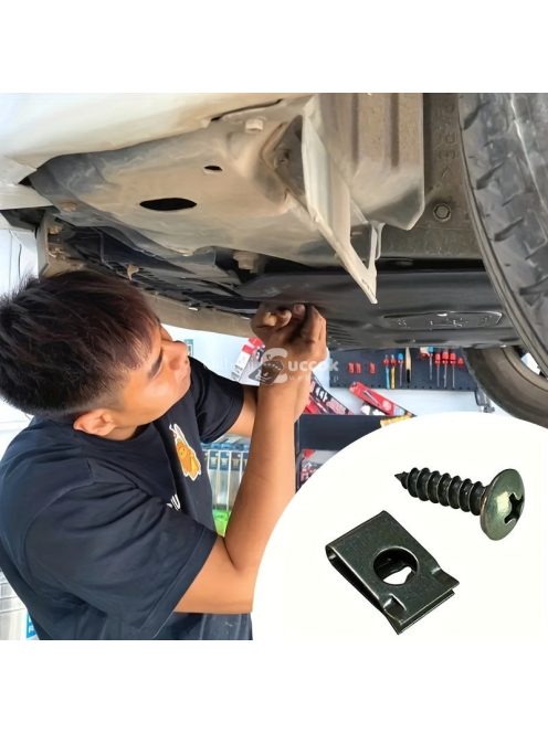40 darabos autójavító készlet: Tartós vascsavarok és ülésrögzítő klipek, motor sárvédő és lökhárító védőbilincsek - Alapvető autó kiegészítők