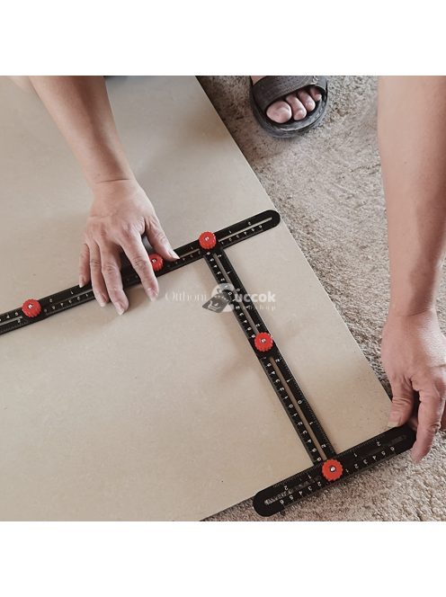 6 az 1-ben alumíniumötvözetből készült összecsukható vonalzó