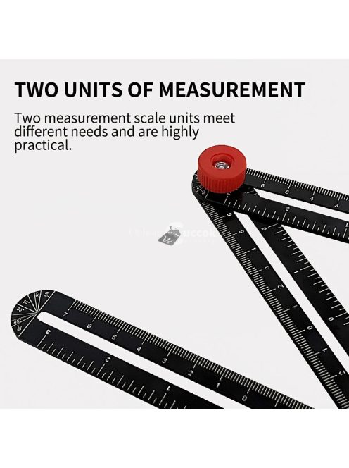 6 az 1-ben alumíniumötvözetből készült összecsukható vonalzó