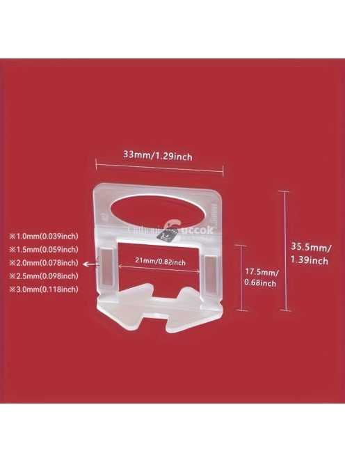 300db műanyag csempe távtartó