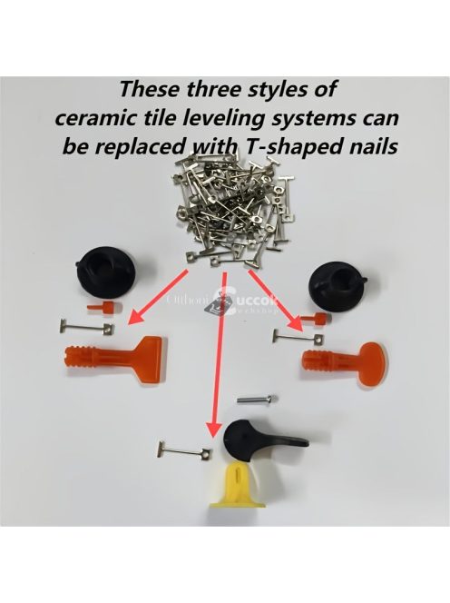 50db Cserélhető T-szeges padló- és fali csempe szintező rendszer