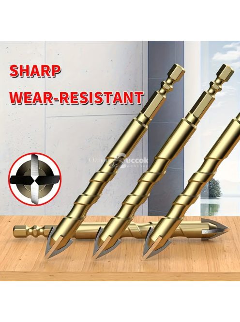 7 darabos kerámia csempefúró készlet hatszögletű szárral