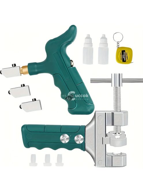 2 az 1-ben kézi üveg- és csempevágó szerszámkészlet T-fogantyúval