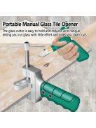 2 az 1-ben kézi üveg- és csempevágó szerszámkészlet T-fogantyúval