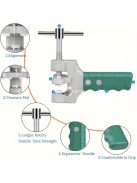 2 az 1-ben kézi üveg- és csempevágó szerszámkészlet T-fogantyúval