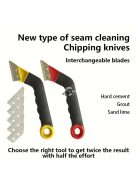 Professzionális csempefugázó tisztító szerszámkészlet vésőkésekkel