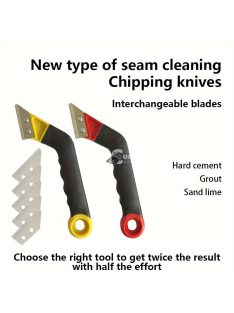   Professzionális csempefugázó tisztító szerszámkészlet vésőkésekkel