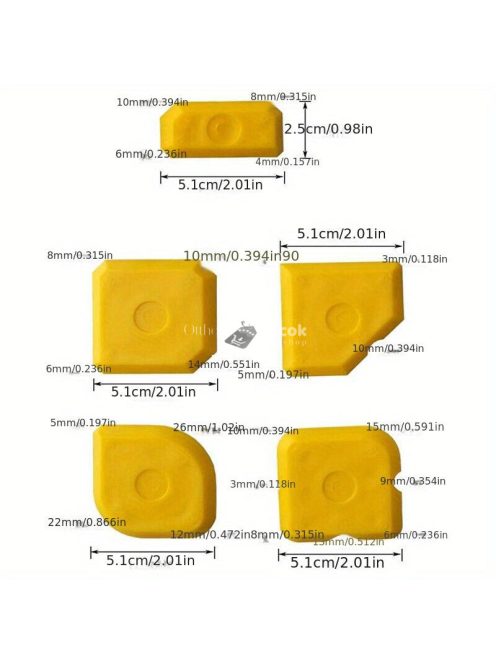 5 darabos Szilikon Fugázó Eszköz