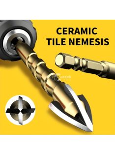 5db 3-12mm Kereszt Hex Csempefúró Szárny