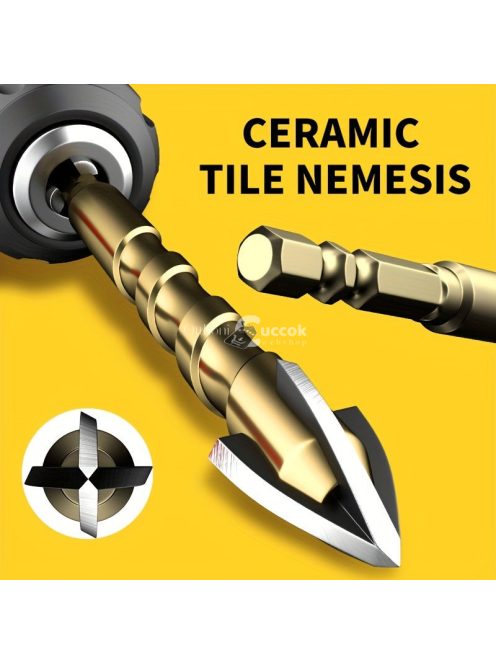 5db 3-12mm Kereszt Hex Csempefúró Szárny