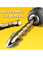 5db 3-12mm Kereszt Hex Csempefúró Szárny