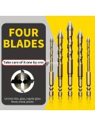 5db 3-12mm Kereszt Hex Csempefúró Szárny