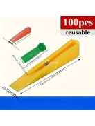 Újrahasználható műanyag csempe szintező rendszer ék