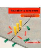 Újrahasználható műanyag csempe szintező rendszer ék