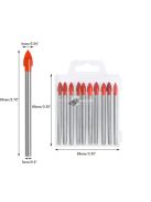 10db Professzionális 6mm-es Csempe és Üvegcserép Fúrókészlet