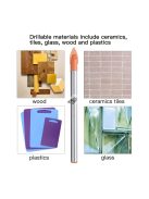 10db Professzionális 6mm-es Csempe és Üvegcserép Fúrókészlet