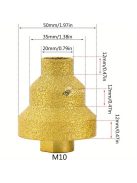 Többrétegű Drágakő Kúp Lyuknyitó Kerámia Csempéhez, Márványhoz és Betonhoz