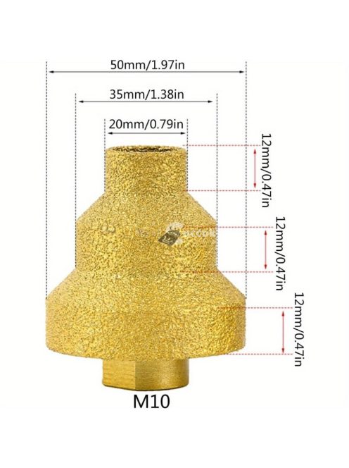Többrétegű Drágakő Kúp Lyuknyitó Kerámia Csempéhez, Márványhoz és Betonhoz