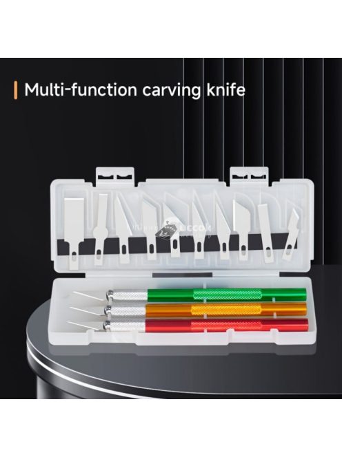 10 részes faragó szerszámkészlet tároló dobozzal