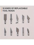 10 részes faragó szerszámkészlet tároló dobozzal