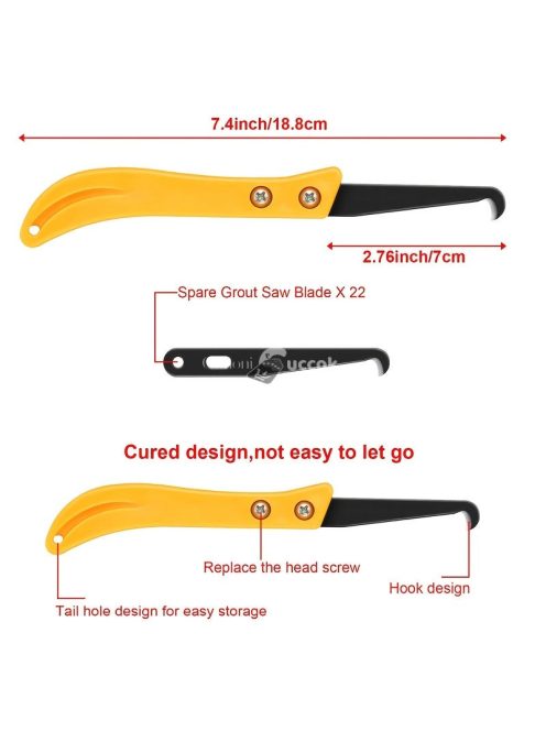 6 darabos Csempefugázó Eszközkészlet