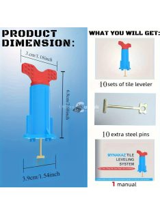 10 db műanyag csempe szintező rendszer,