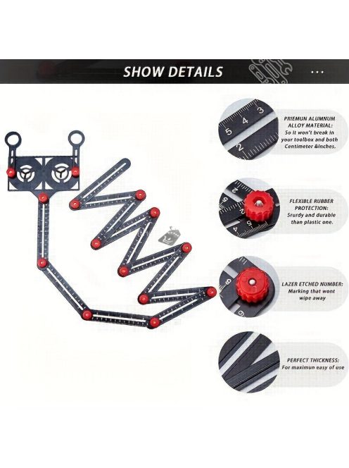 Pontos Többszögű Mérővonalzó
