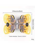 Állítható csempe szög rögzítő, acél sarok kiegyenesítő tapadókoronggal