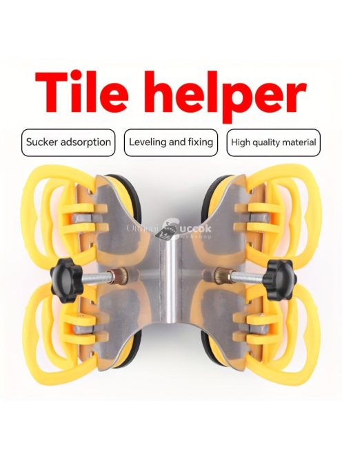 Állítható csempe szög rögzítő, acél sarok kiegyenesítő tapadókoronggal