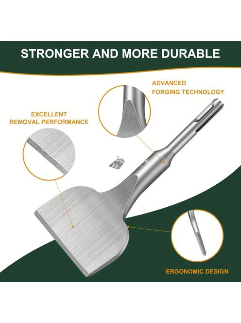 Csempevéső, 165x75mm, Professzionális Acélkalapács és Elektromos Kalapács Kompatibilis